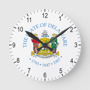 Delaware sign round clock