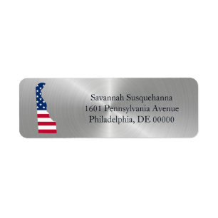 Delaware Silver American Flag Patriotique