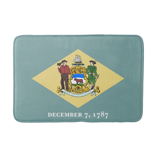Delaware State Flag Bath Mat (Front)