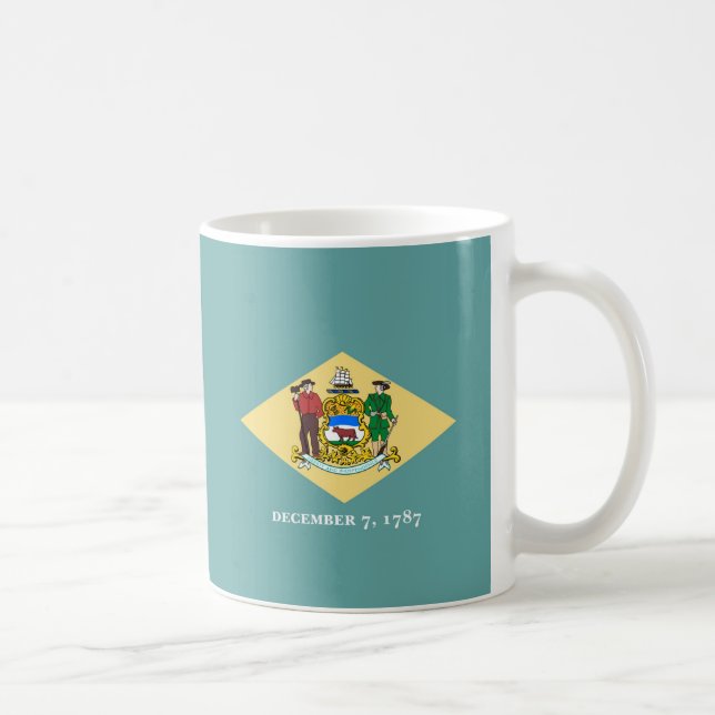 Delaware State Flag Design Decor Coffee Mug (Right)