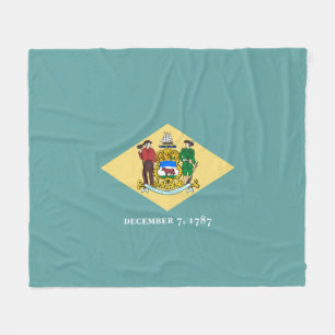 Delaware State Flag Design Fleece Blanket