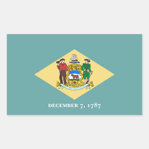Delaware State Flag Design Sticker