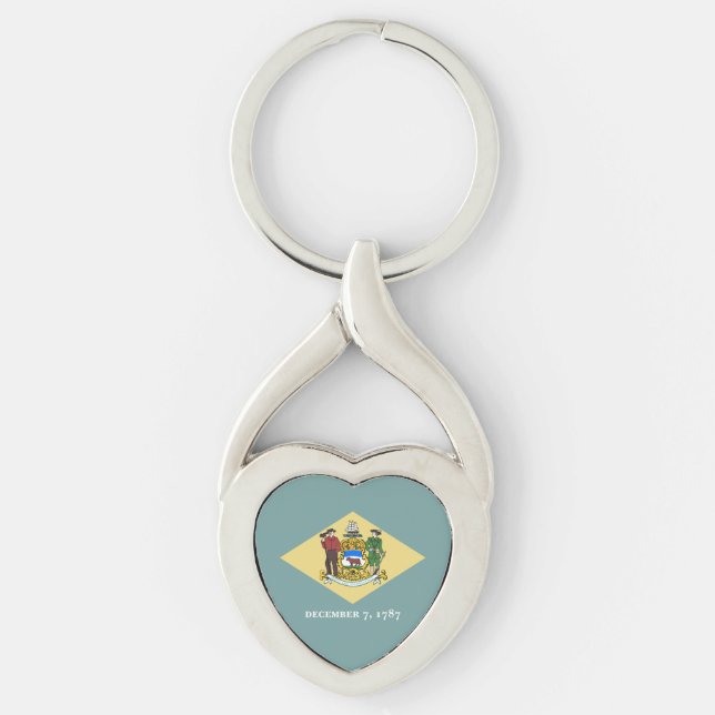 Delaware State Flag Keychain (Front)