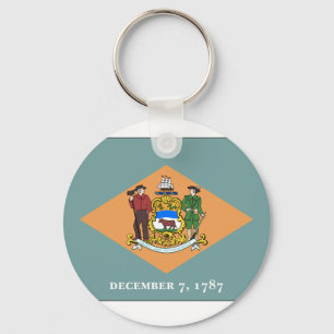 Delaware State Flag Keychain