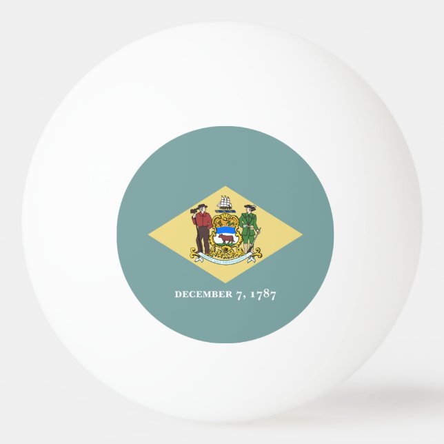 Delaware State Flag Ping Pong Ball (Back)