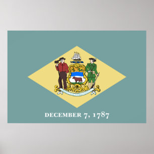 Delaware State Flag Poster