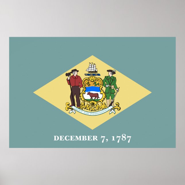 Delaware State Flag Poster (Front)