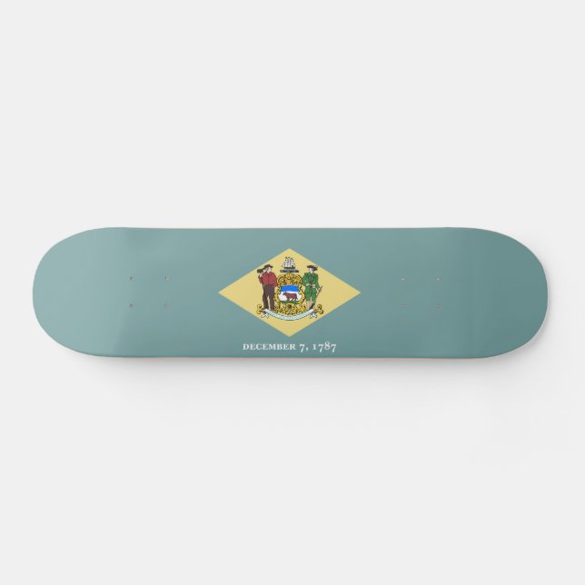 Delaware State Flag Skateboard (Horz)