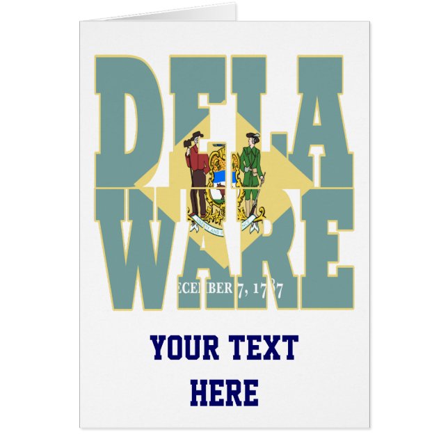 Delaware state flag text (Front)