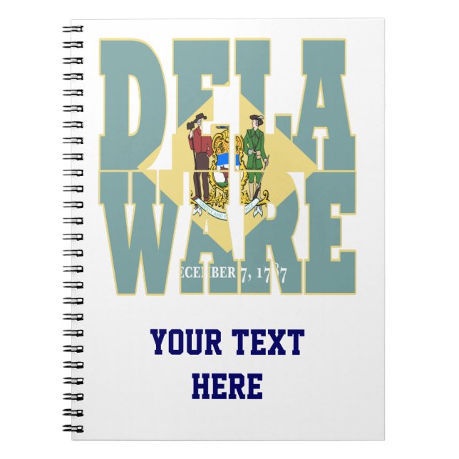Delaware state flag text notebook (Front)