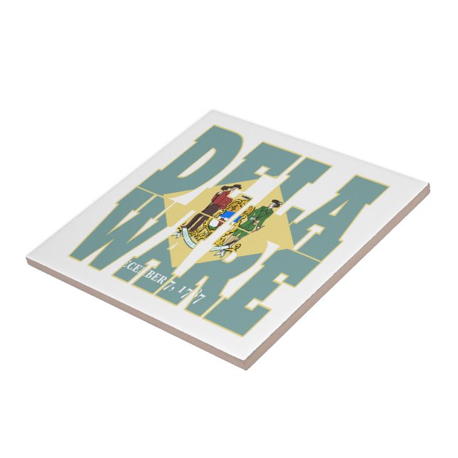 Delaware state flag text tile (Side)