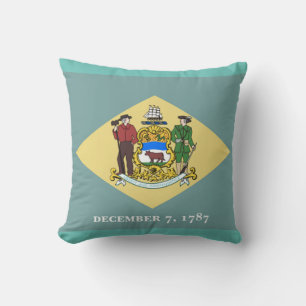 Delaware State Flag Throw Pillow
