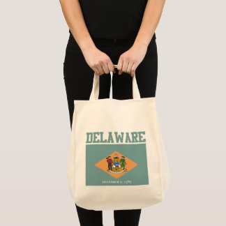 Delaware State Flag Tote Bags