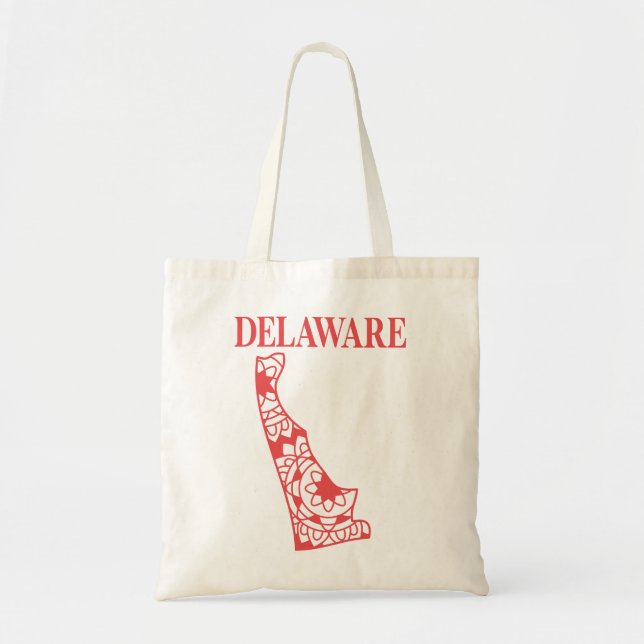 Delaware state mandala map, Made in Delaware Tote Bag (Front)