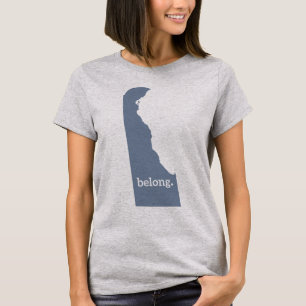 Delaware State Map Belong T-Shirt