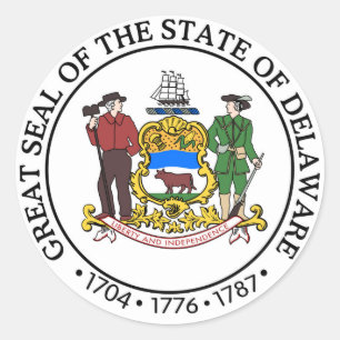 Delaware state seal america republic symbol flag