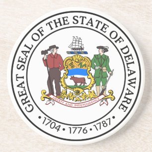 Delaware State Seal Coaster