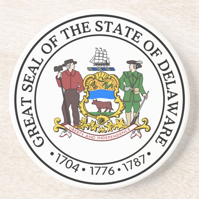 Delaware State Seal Coaster (Front)
