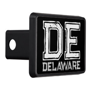 Delaware State vintage trailer hitch cover for car