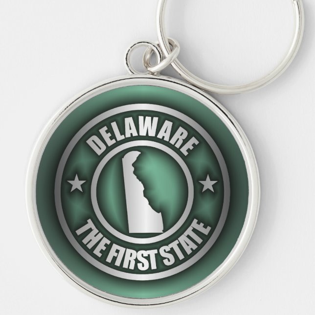 "Delaware Steel" Keychains (Green) (Front)