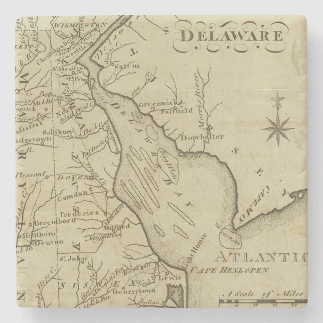 Delaware Stone Coaster (Front)