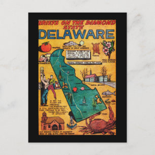Delaware the Diamond State Postcard