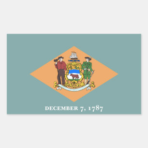 Delaware The Diamond US State Flag Sticker