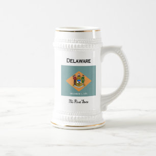 Delaware The First State Beer Stein