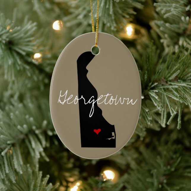 Delaware Town Ceramic Ornament (Tree)