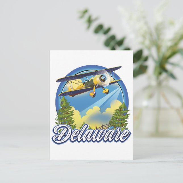 Delaware travel logo invitation postcard (Standing Front)