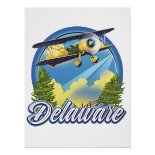 Delaware travel logo poster