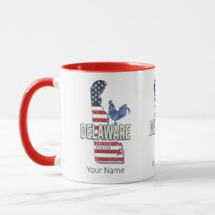 Delaware United States Retro State Map Vintage USA Mug