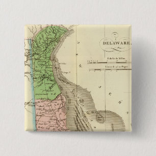 Delaware US 2 Inch Square Button