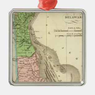 Delaware US Metal Ornament