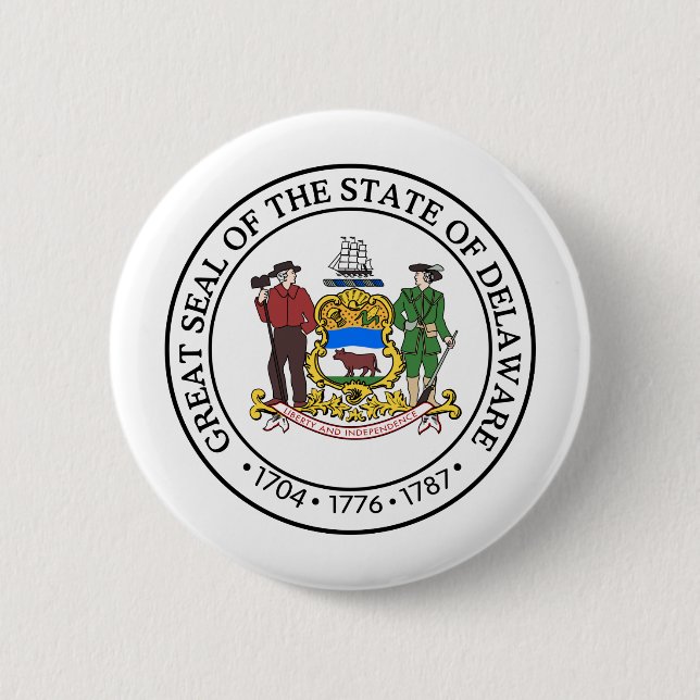 Delaware, USA 2 Inch Round Button (Front)