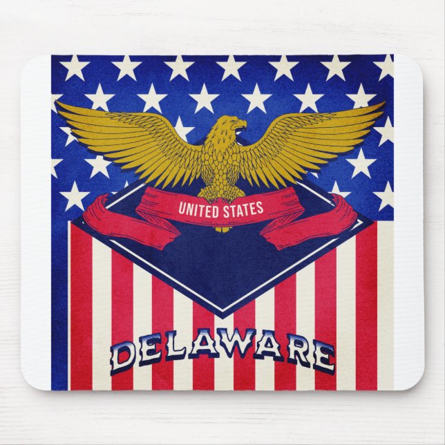 Delaware USA Flag Mouse Pad (Front)
