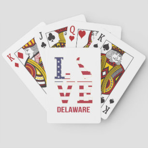 Delaware USA state love Playing Cards