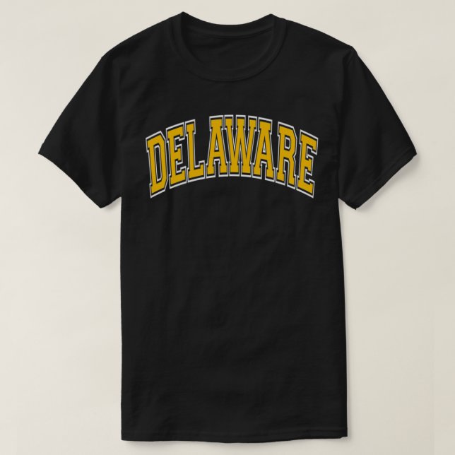 Delaware Varsity Style Amber Tet Pullover  (Design Front)