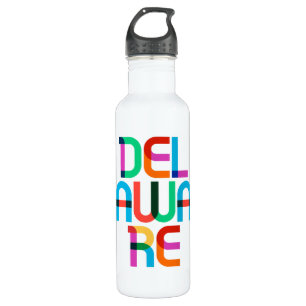 Delaware Vintage Retro Colourful 80s Pop Art Type 710 Ml Water Bottle