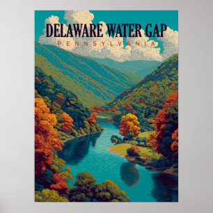 Delaware Water Gap Vintage Travel Poster