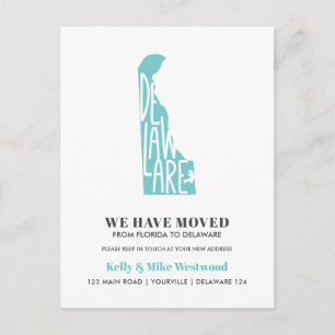 DELAWARE We've moved New address New Home Postcard