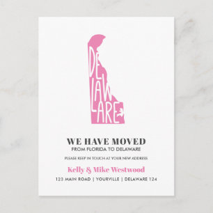 DELAWARE We've moved New address New Home Postcard