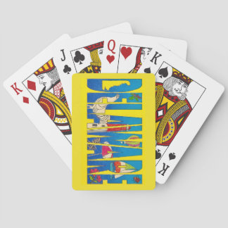 Delaware Yellow Playing Cards