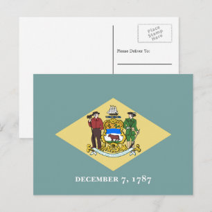 Delawarean Flag, Flag of Delaware Postcard