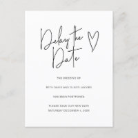 Delay the Date Change of Plans Simple Invitation