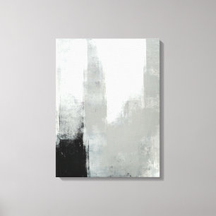 'Delayed' Grey Abstract Art Canvas Print