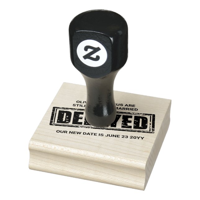 Delayed Wedding Event with  Your New Date Stamp (Stamp)