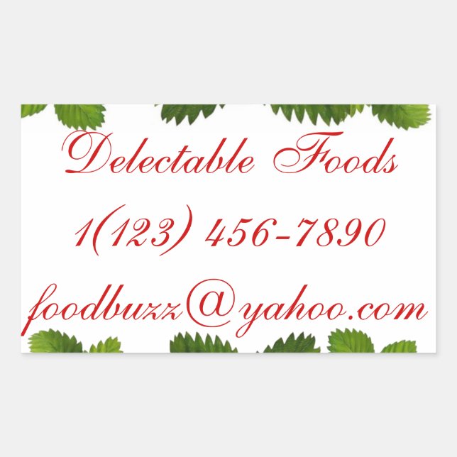 Delectable Foods Sticker (Front)