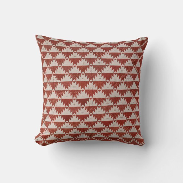Delectable mountains quilt throw pillow (Front)