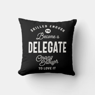 Delegate Job Title Tee Gift Mens Womens Throw Pillow
